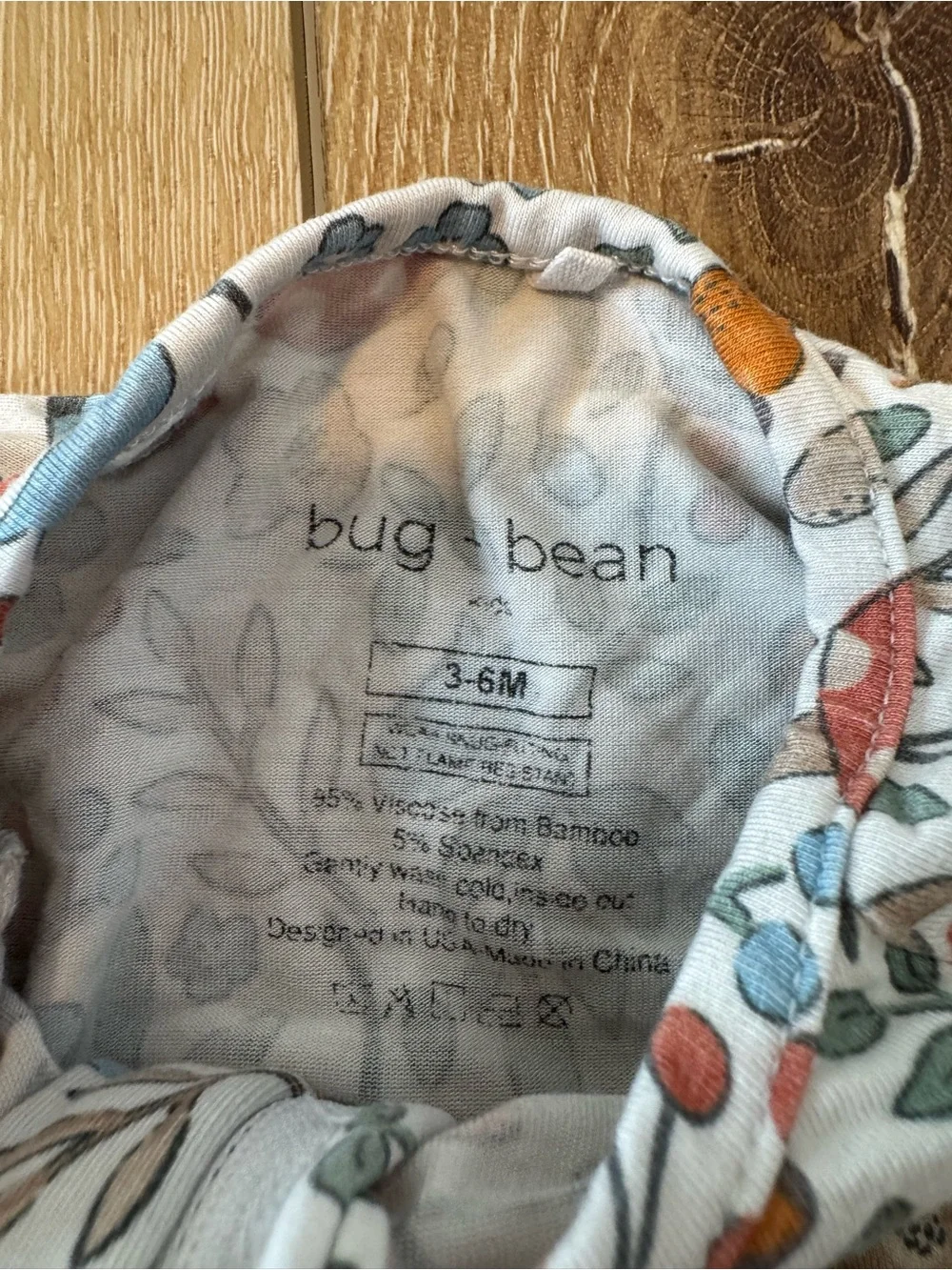 bug + bean kids Bamboo 2-Way Convertible Zip Romper Floral print size 3-6 month